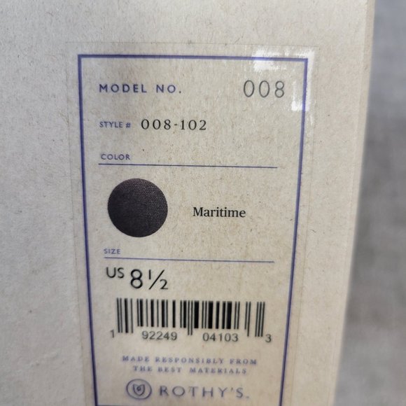 Rothy’s The Slide Maritime Navy Women’s Size 6.5,7.5,8,8.5,9,9.5,10,10.5,11 - Picture 9 of 9